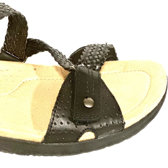Earth Origins Genuine Leather Black Hiking Sandals Size 9 1/2 - Picture 4 of 7